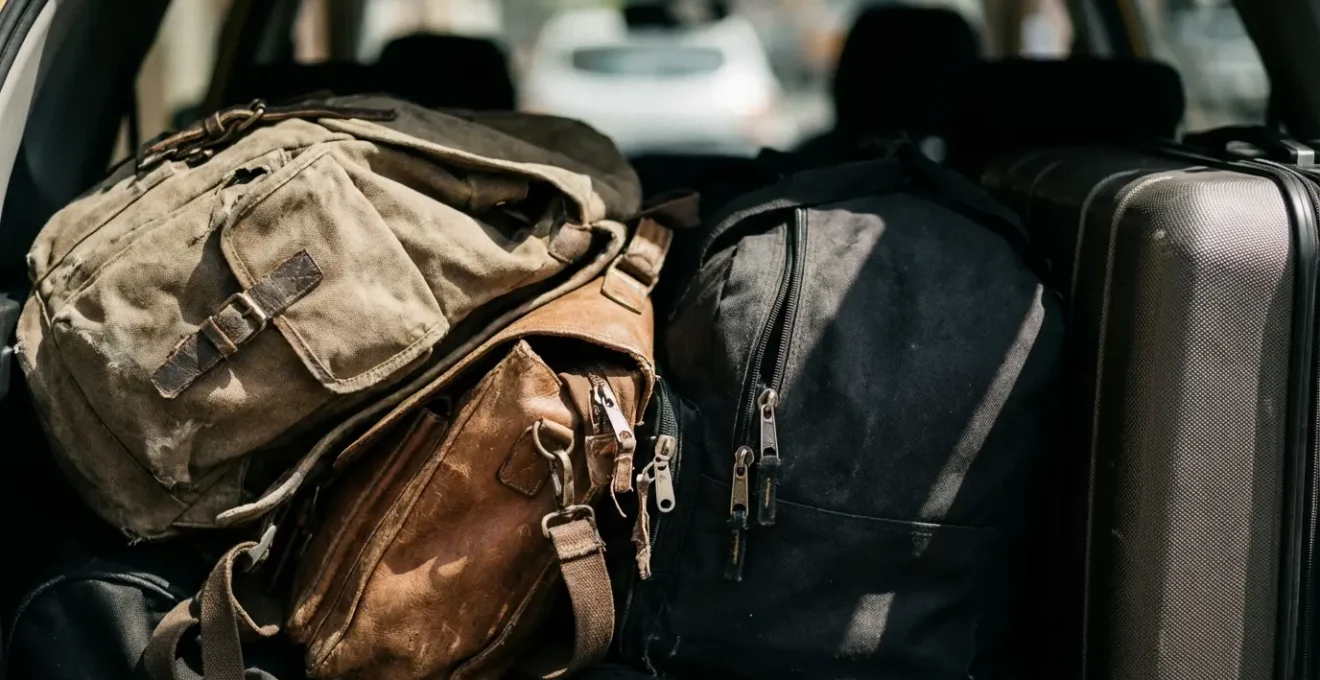 Coffre de louage avec bagages organisés de manière optimale